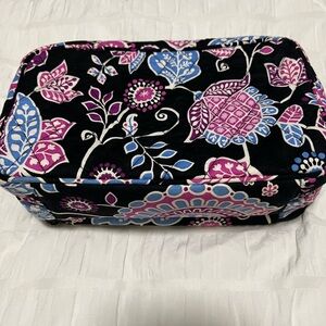 Vera Bradley Floral Black and Pink Women's Cosmetic Bag EUC